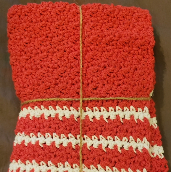 Handmade Bundle Crochet Kitchen Towel Set of 3 - Picture 4 of 5